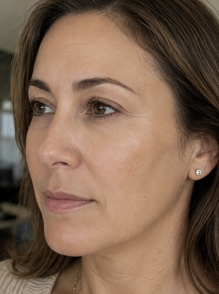 After Red Light Therapy, skin comparison