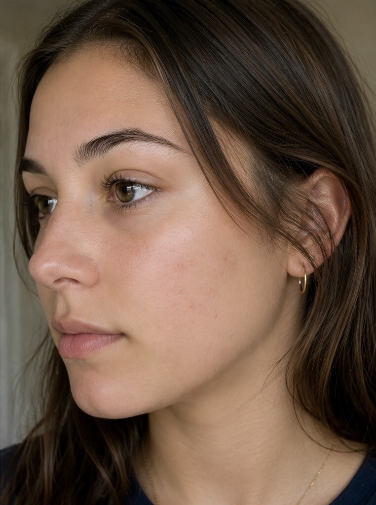 After Red Light Therapy, skin clarity comparison